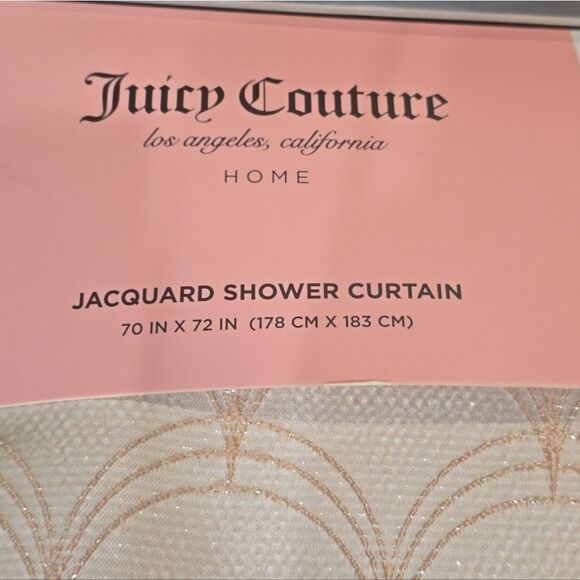 Juicy Couture Home Jacquard Glitter Shower Curtain - Picture 3 of 3